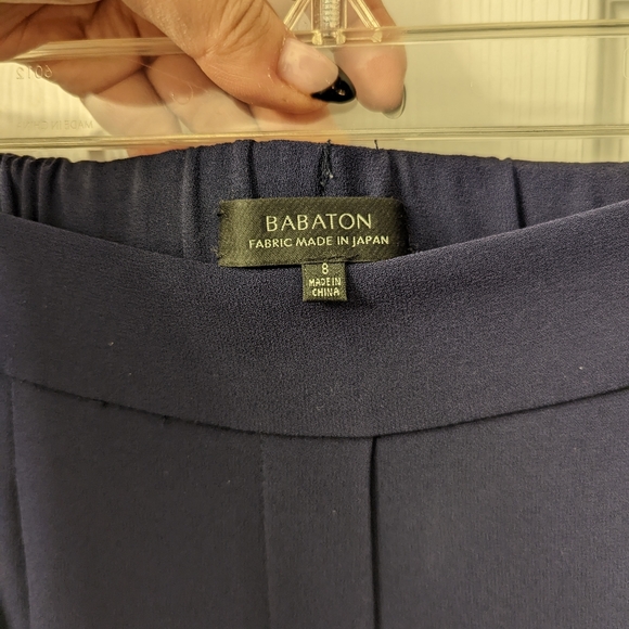 Navy blue cropped Babaton pant - Picture 3 of 4